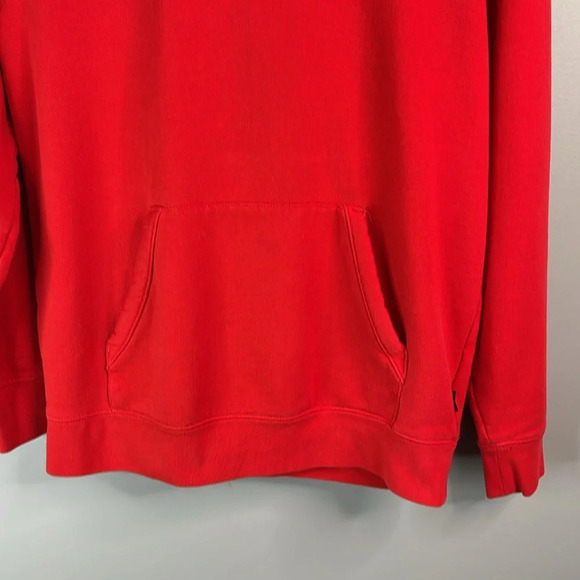 VANS Unisex Full Patch Hoodie Red White Graphic Front Back Kangaroo Pocket Small - Picture 6 of 15